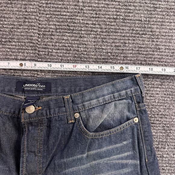 Men’s Button Fly London Straight Leg Faded Jeans W34xL31 - Picture 6 of 7